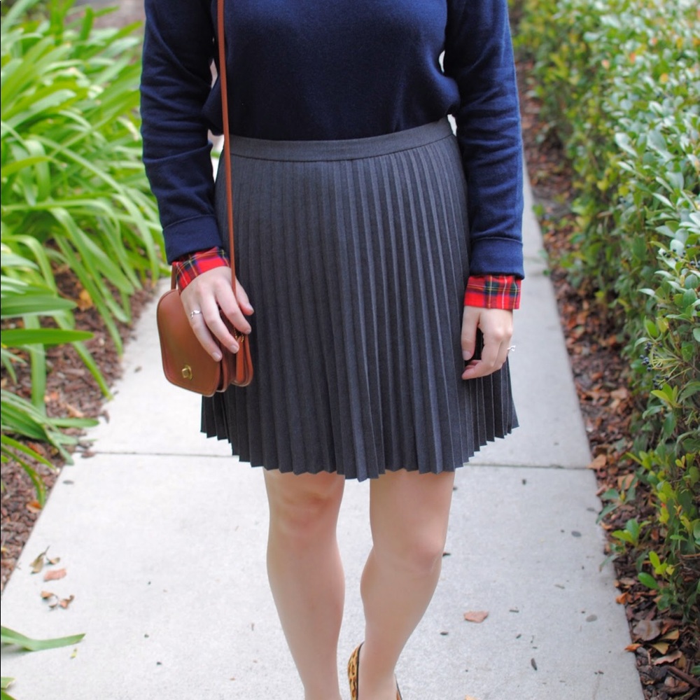 J. Crew pleated skirt